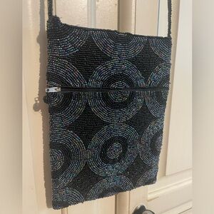 Multicolor Beaded Crossbody Bag